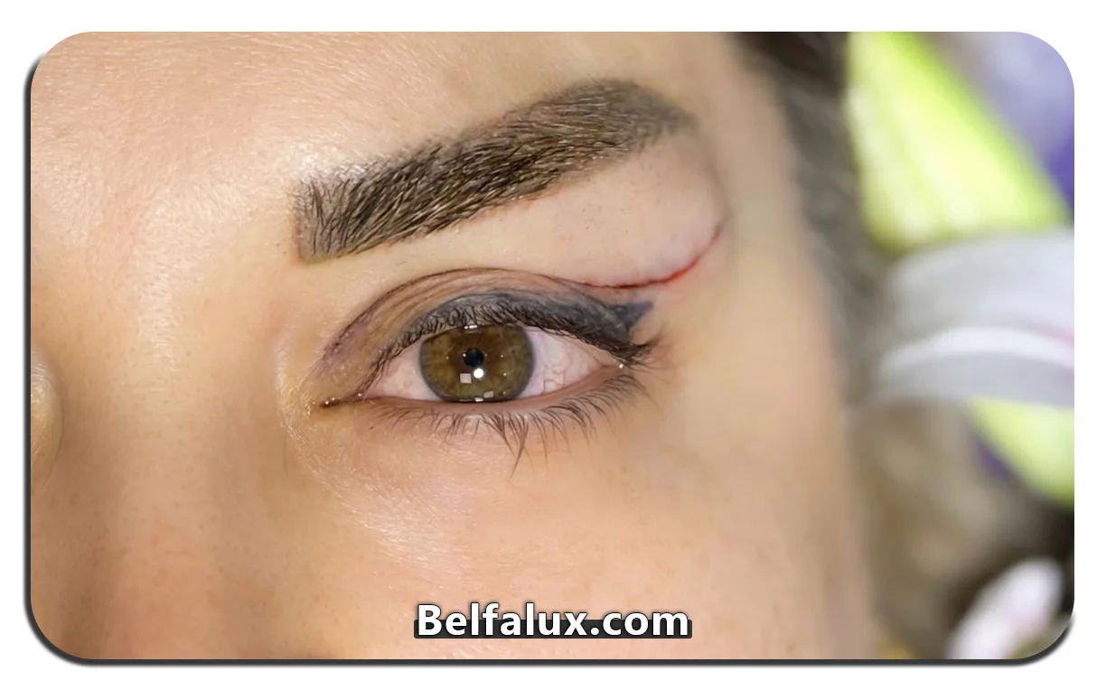 افتادگی ابرو بعد از بلفاروپلاستی 